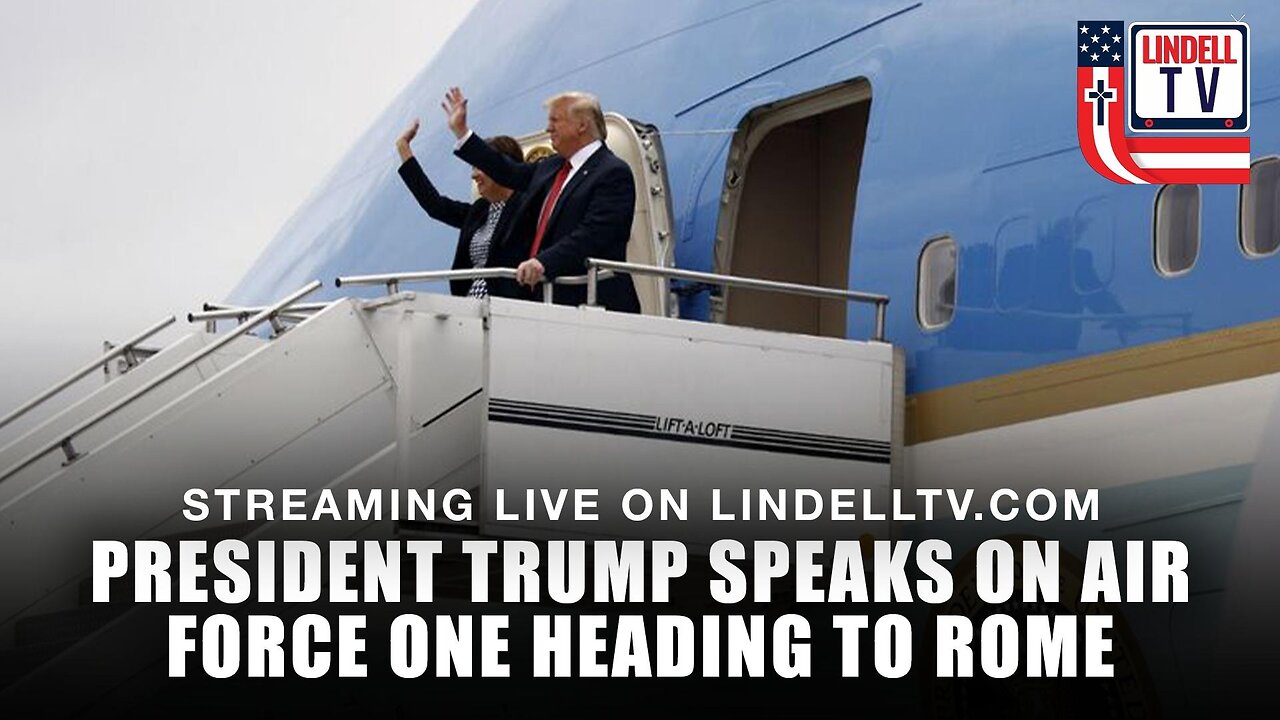 President Trump Holds Important Gaggle With Press While Traveling to Rome