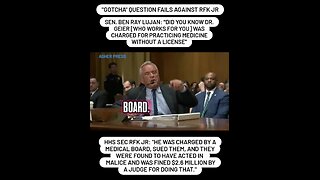 Senator fails at "GOTCHA" question against RFK Jr