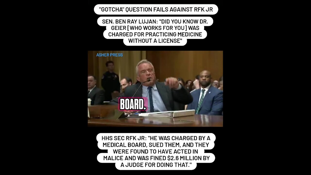 Senator fails at "GOTCHA" question against RFK Jr