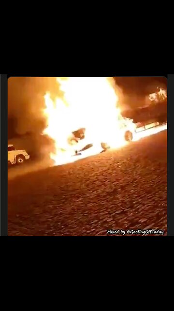 Fool is videoing the Tanker Truck fire instead of running to safety. Then BOOM!