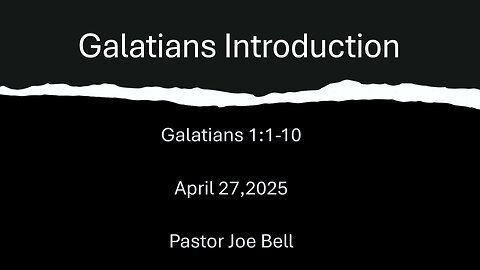 Galatians Introduction