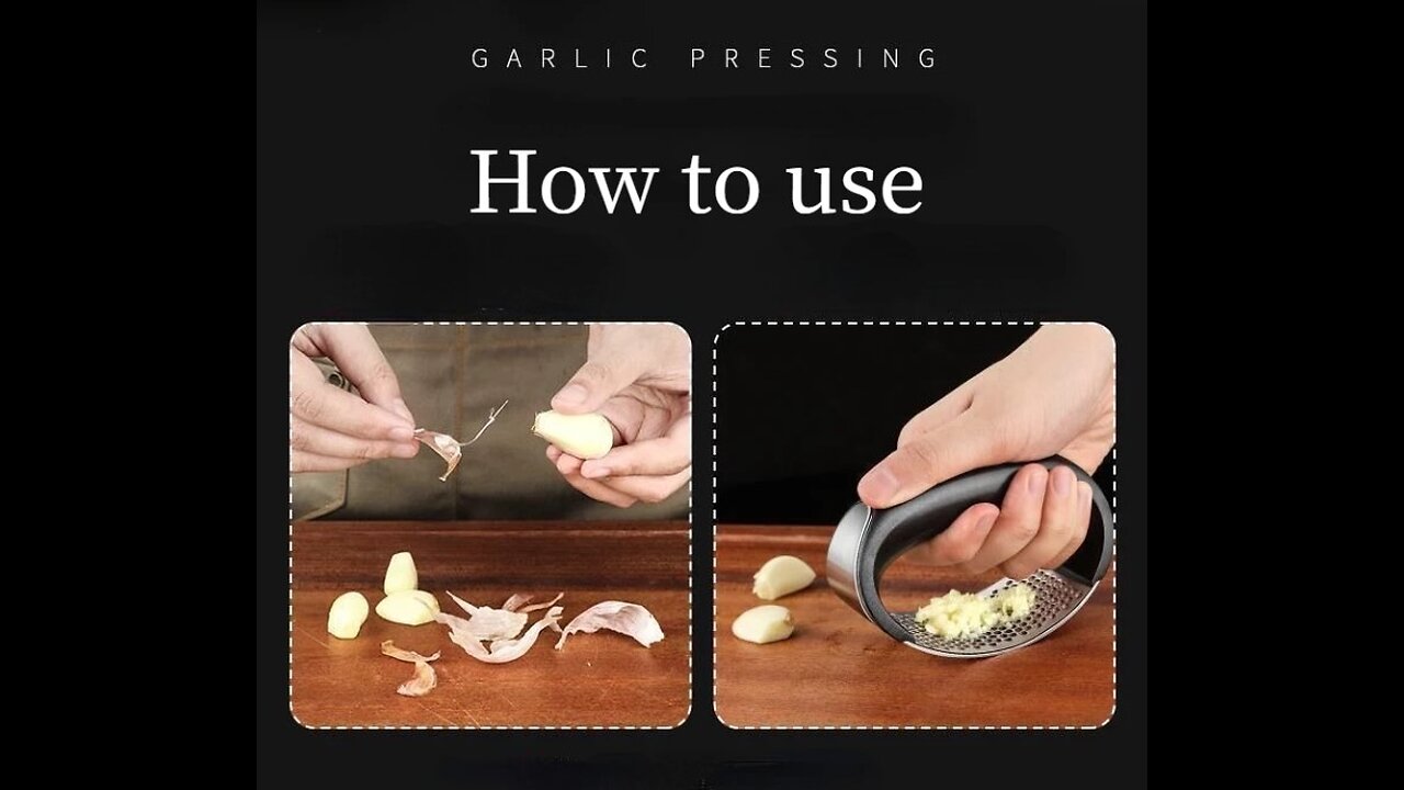 Stainless Steel Garlic Crusher