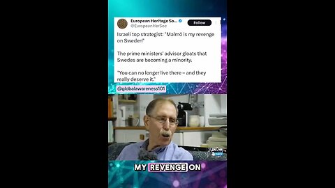 Israeli top strategistexplains importing Muslim refugees to Sweden is revenge for hating Israel.