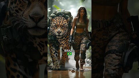 Countries as Female Soldiers and Animals #countries #military #ai #aiart #midjourneyart