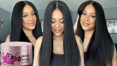 LuvMe Hair 4C Edges Kinky Straight Unit | Trying She Is Bomb Lace Putty for the First Time!