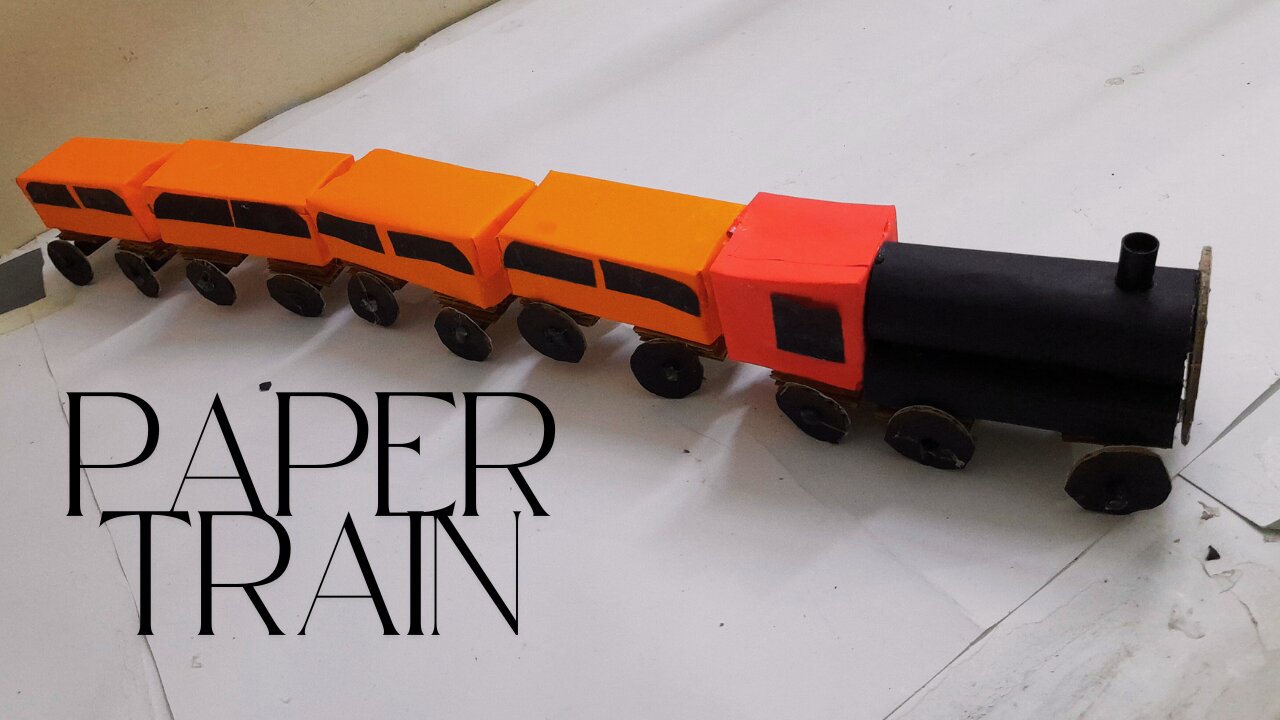How to Make a Great Train Toy Using Only Paper | DIY Paper Craft Tutorial