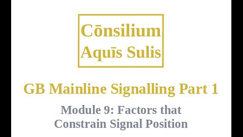 GB Mainline Signalling Part 1 Module 9 (English)