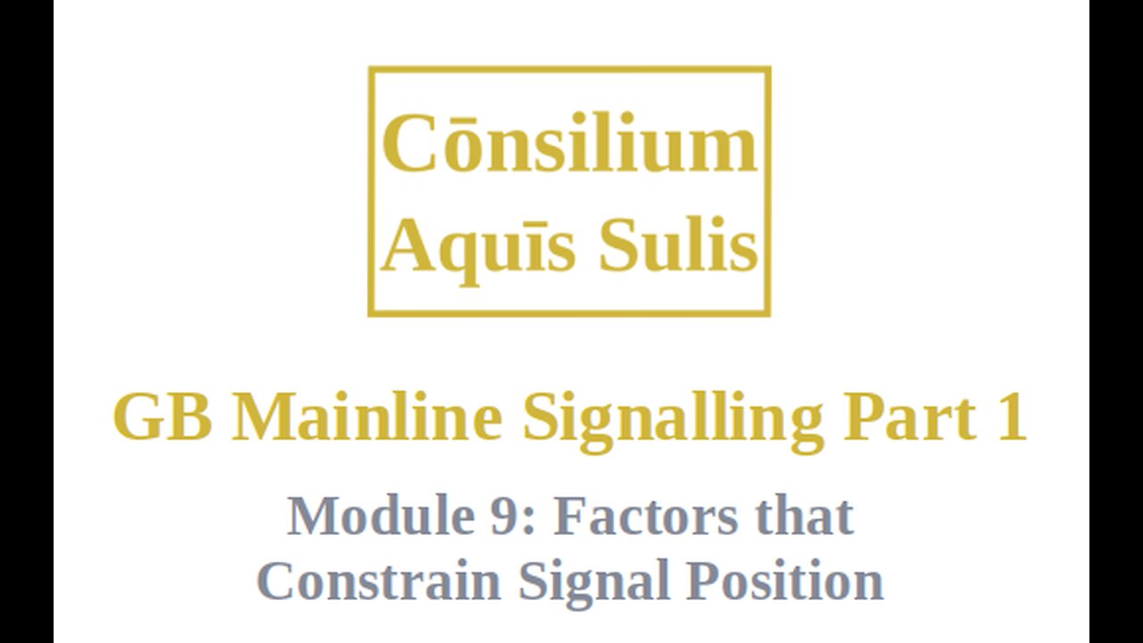 GB Mainline Signalling Part 1 Module 9 (English)