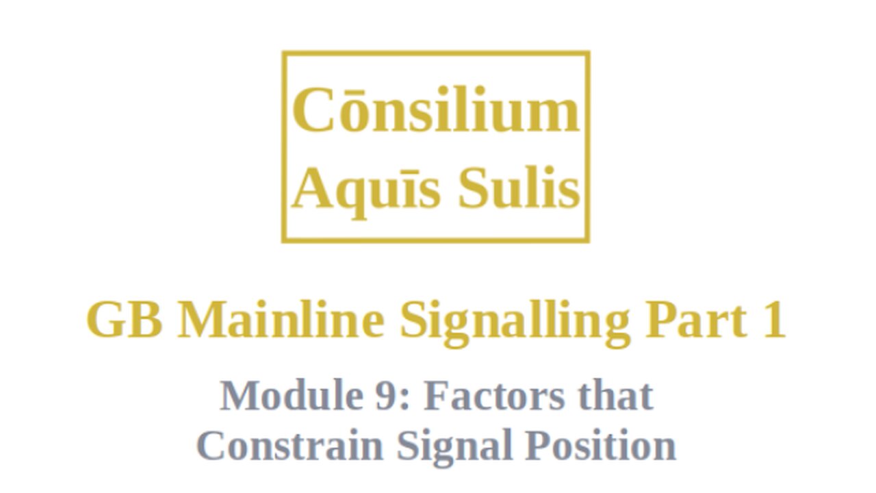 GB Mainline Signalling Part 1 Module 9 (English)
