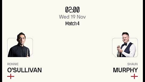 🔴 ถ่ายทอดสดสนุกเกอร์ ฌอน เมอร์ฟี่ย์ VS รอนนี่ โอซัลลิแวน ศึก ริยาดห์ ซีซั่น