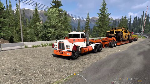 ATS, Uphill 7% grade, Mack R, 60 t, manual transmission