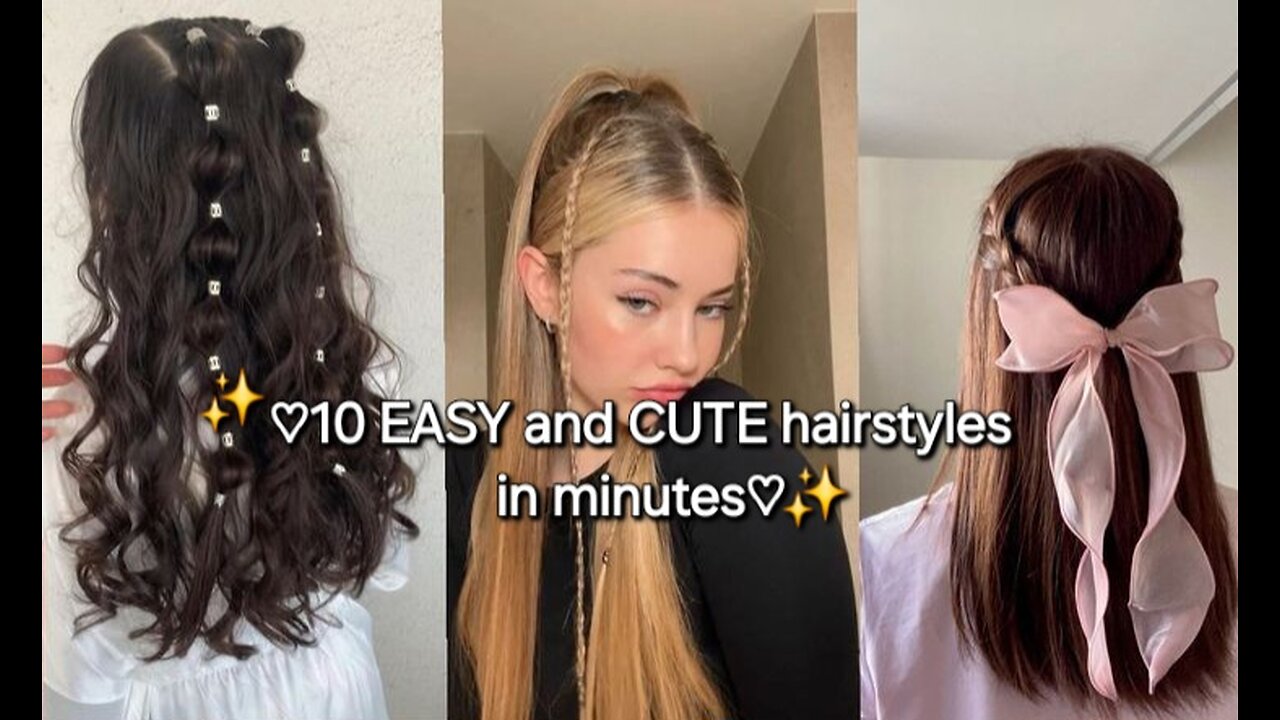 3. 🎀No-Fuss Hairstyles for Busy Mornings | Aesthetic & Easy♡🎀