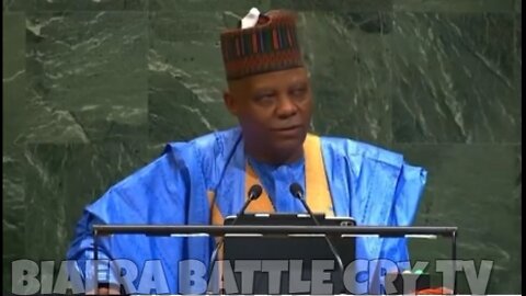 BEHOLD YOUR VP SHETTIMA AT UN ADVOCATING FOR ISLAMIC STATE WHILE VISITING FULANI BANDITS DEN