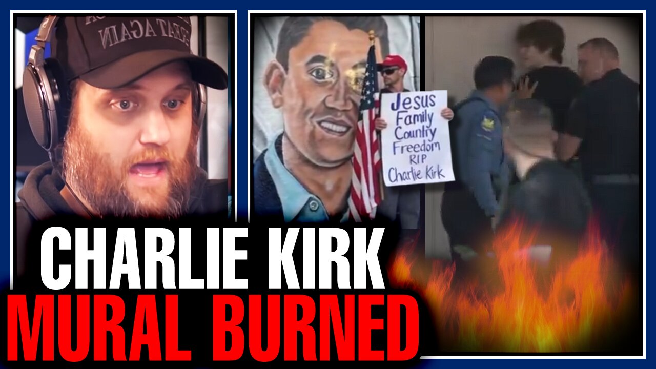 Charlie Kirk Mural BURNED By Unhinged Liberals! Family's Home Nearly Caught Fire With 5 Kids Inside!