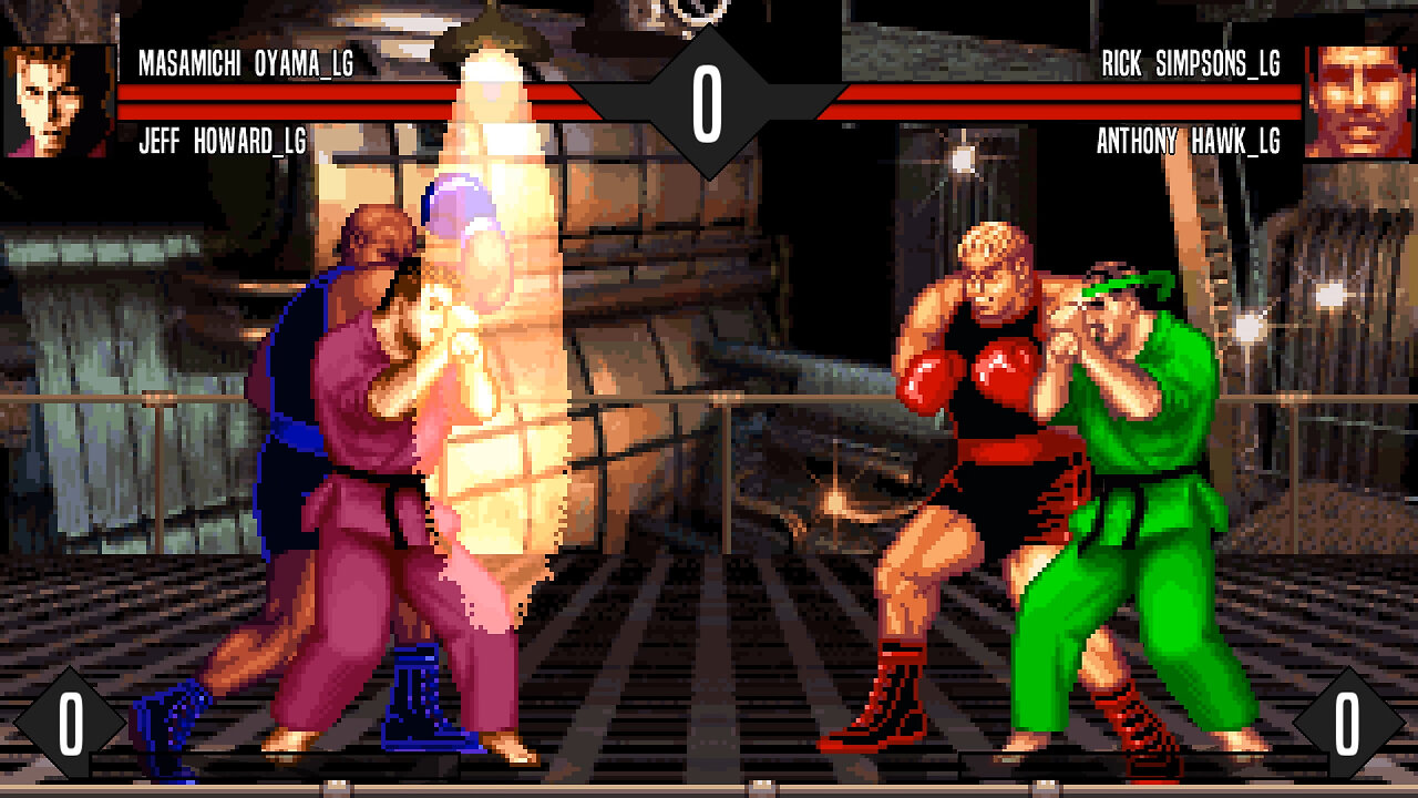 MUGEN - Masamichi Oyama_LG & Jeff Howard_LG vs. Rick Simpsons_LG & Anthony Hawk_LG - Download