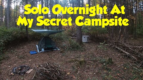 Solo Overnight At My Secret Campsite | Forest Creatures Visit Me