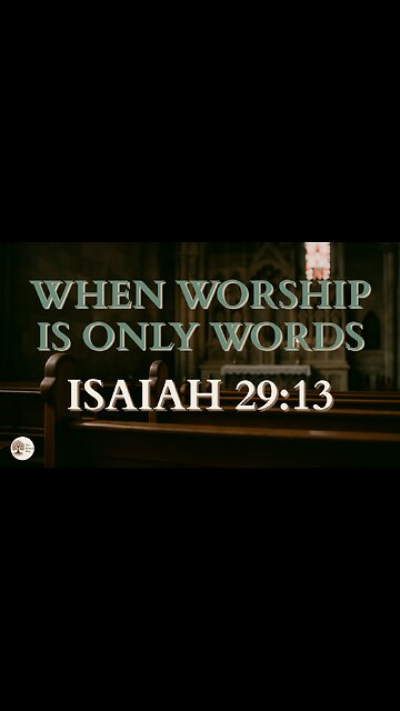 When Worship Is Only Words Isaiah 29:13