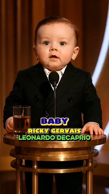 Baby Ricky Gervais ROASTS Leo DiCaprio
