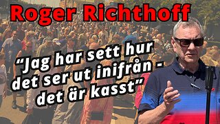 "Där inne sitter oligarkerna, och nu är det nog" Roger Richthoffs tal på demonstrationen