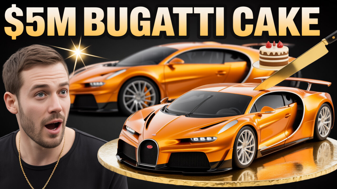 Andrew Tate Cuts His $5M Bugatti Cake 🎂💎