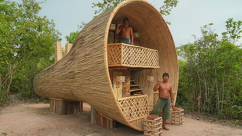 How 2 Men Build A Private Craft-Bamboo House With Private Swimming Pools