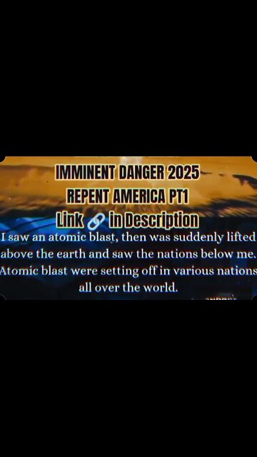 Imminent Danger 2025 Sept 24th 2024 Prophetic Warning Dream #shortfeed #nuclearwar #faith #world #3