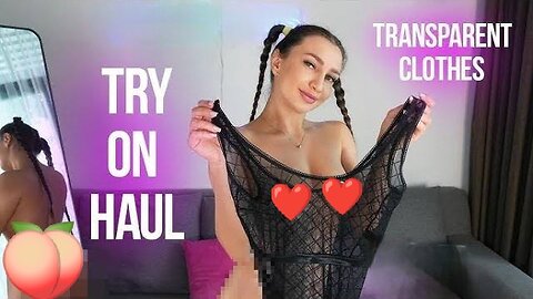 See-Through lingerie | try on Fishnet lingerie | 4K Transparent Try on Haul