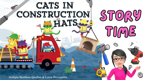 cats in construction hats