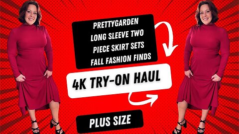 4k Try-on Two Piece Skirt Set #plussize #fallfashion Must have For Natural Curves