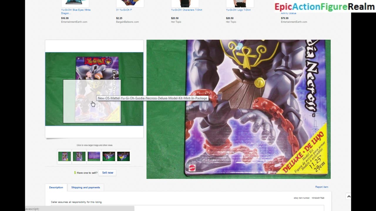 The 2016 eBay Listing Of The Yu-Gi-Oh! Exodia Necross Action Figure Lot Revealed