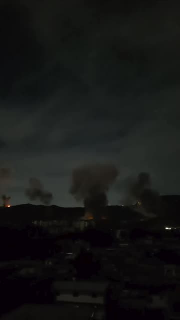 US CH-47 Chinook helicopters are seen flying over Caracas