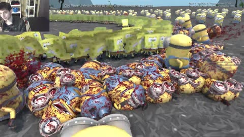 1,000 SpongeBob SquarePants VS 945 Minions From The Despicable Me Series In An Ultimate Epic Battle