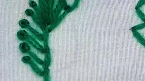 Hand Embroidery Leaf Design | Easy Stitches for Beginners 🍃✨