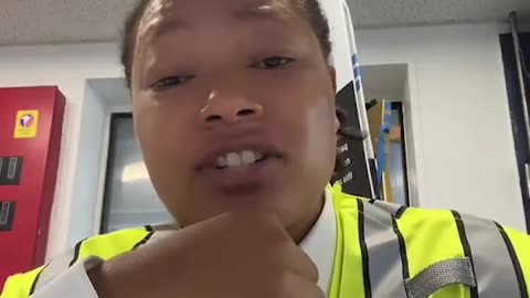 Woman who appears to work for security company Allied Universal posted a TikTok....