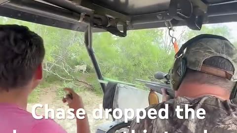 Chase dropping the hammer on a trophy Catalina billy goat