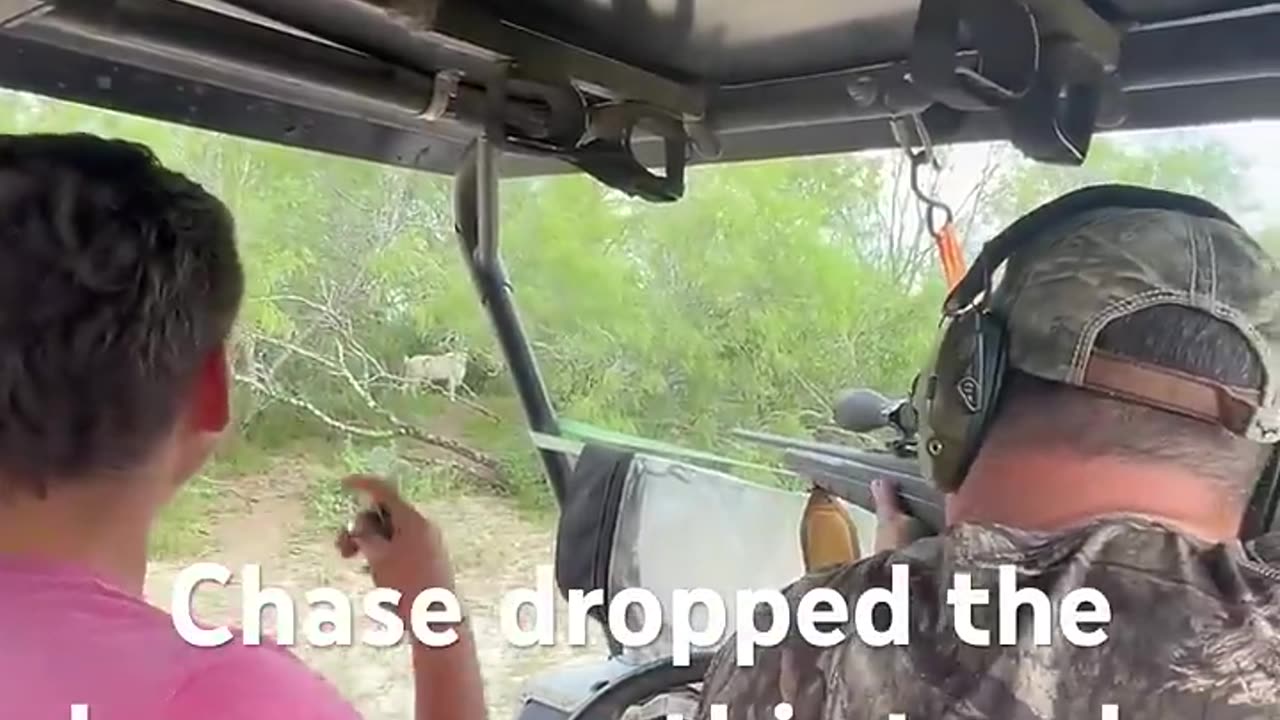 Chase dropping the hammer on a trophy Catalina billy goat