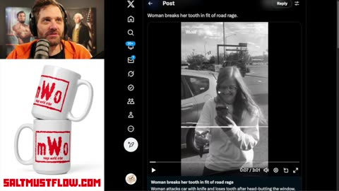 Woman Breaks Tooth Smashing Her Face Attacking a Guys Truck