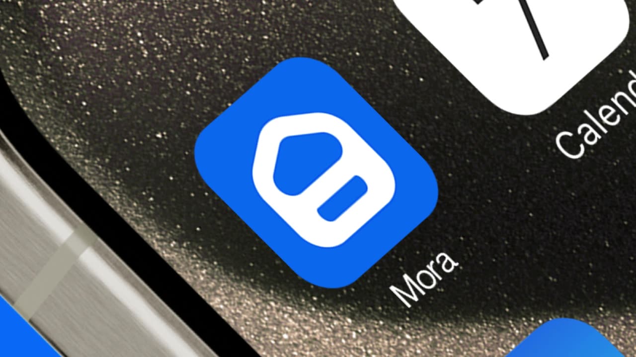 Logo design process for Mora