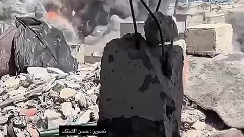 The first moments after Israeli warplanes targeted the home of the Jadallah family