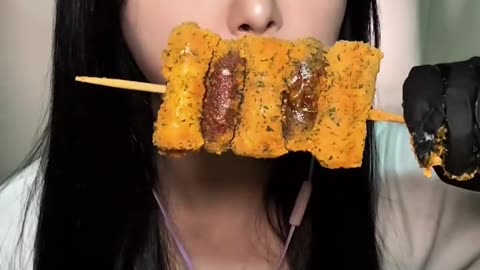 Cheesy Corndog Mukbang