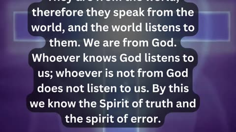 Journey of faith and spiritual growth 1 John 4:4-6 Daily Bible Verse
