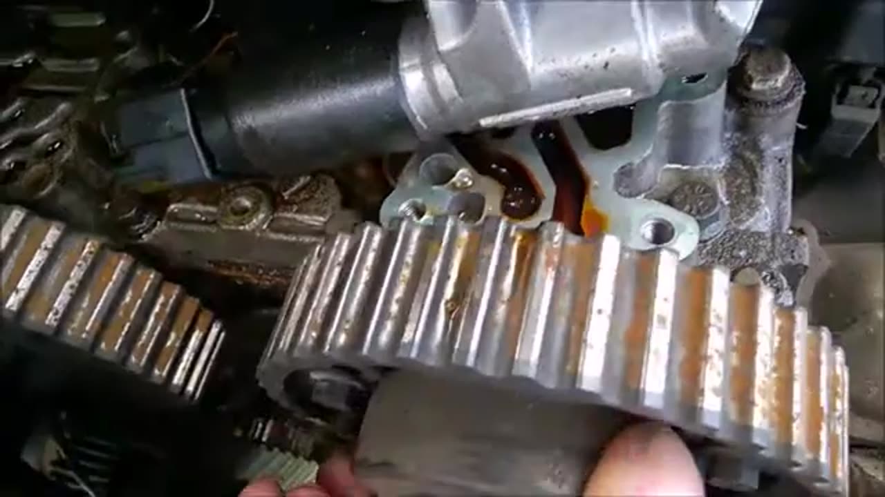 Volvo S60 V70 Timing belt crank pulley aligning mark 2001-2009