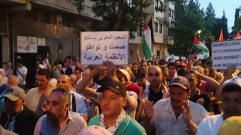 مسيرة شعبية بطنجة دعما لقافلة الصمود لكسر الحصار عن غزة 15 06 2025 يا طهران أرفع الرأس