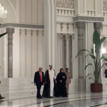 "Nice house!" President Donald J. Trump says as he tours Al Wajba Palace, home of the Emir of Qatar!