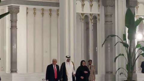 "Nice house!" President Donald J. Trump says as he tours Al Wajba Palace, home of the Emir of Qatar!