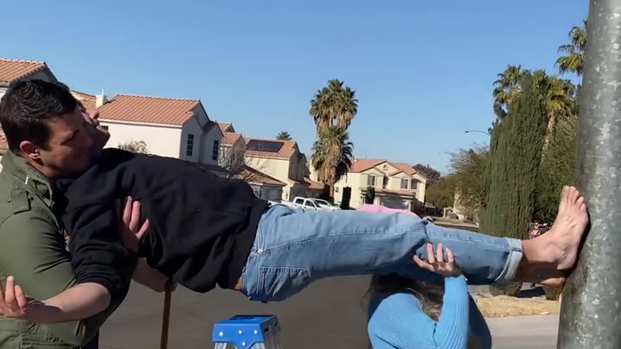 Walking on a Street Light