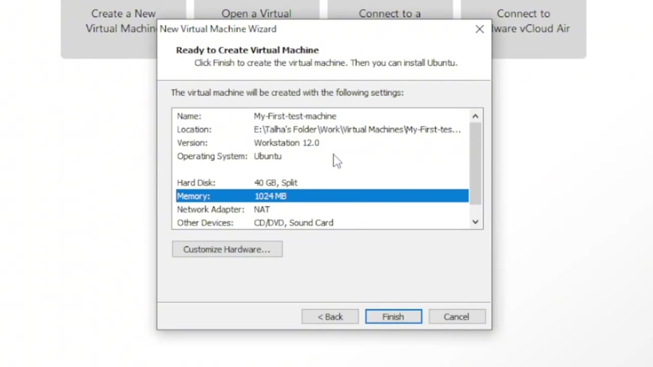 How to create a Virtual Machine on VMware WorkStation