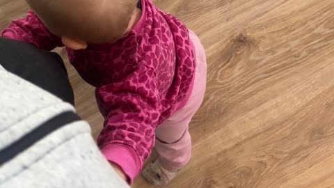 seeing baby kayla on the floor from mommy’s view 🥰 cutest little explorer!