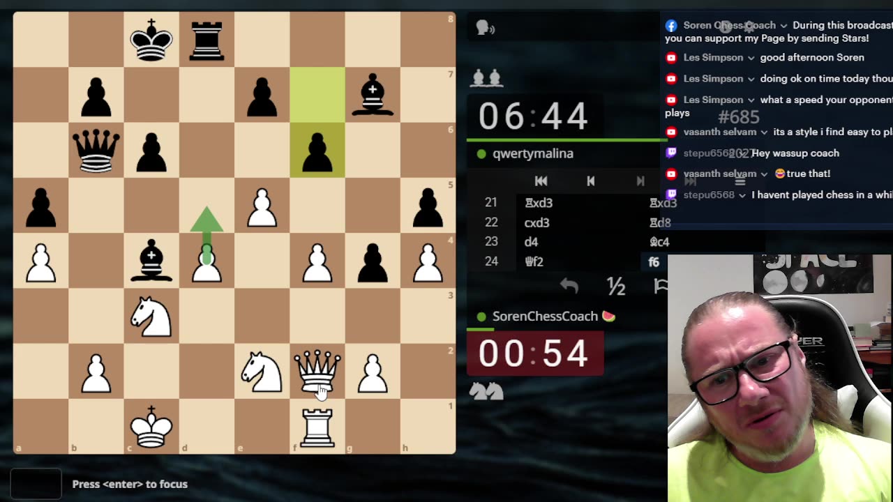 LIVE Chess with Soren
