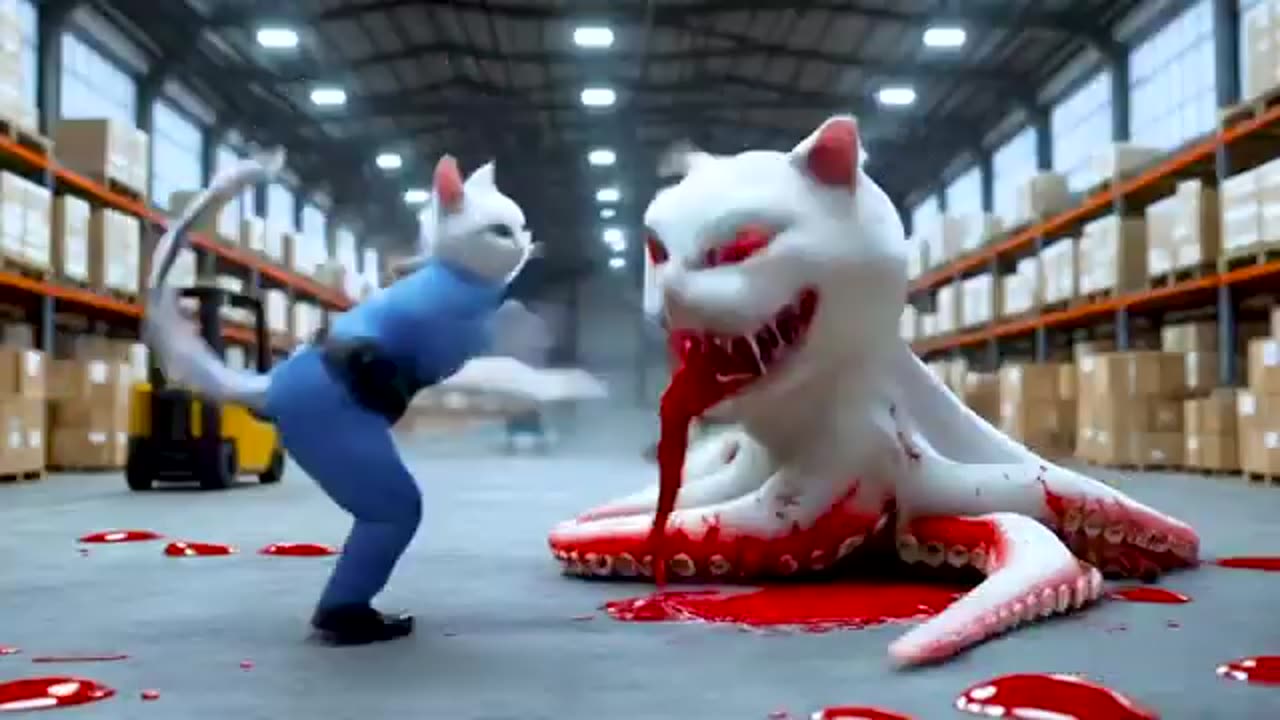 Mother cat protect